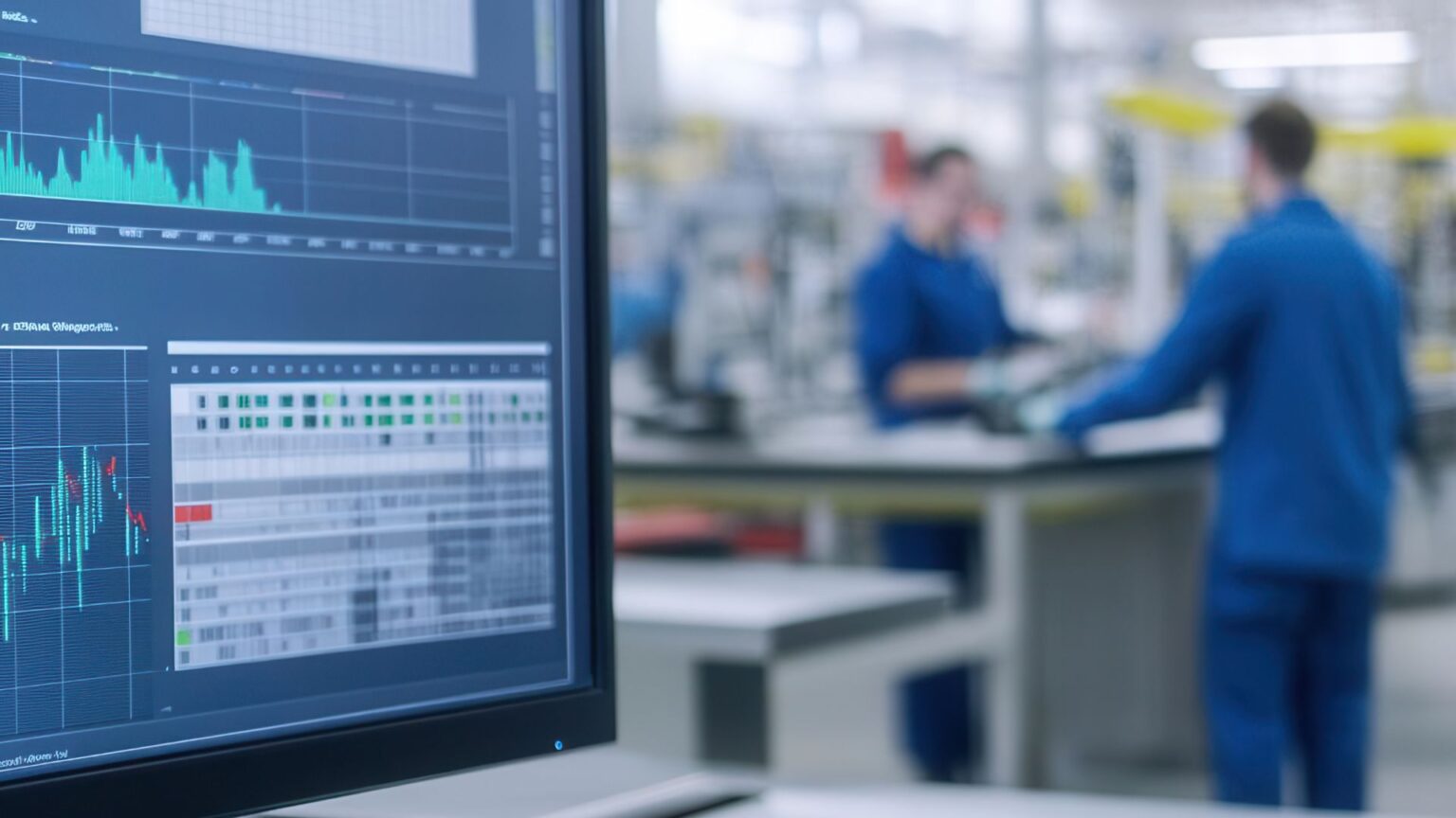 Affchage dynamique industrie - Ecran de controle de la production