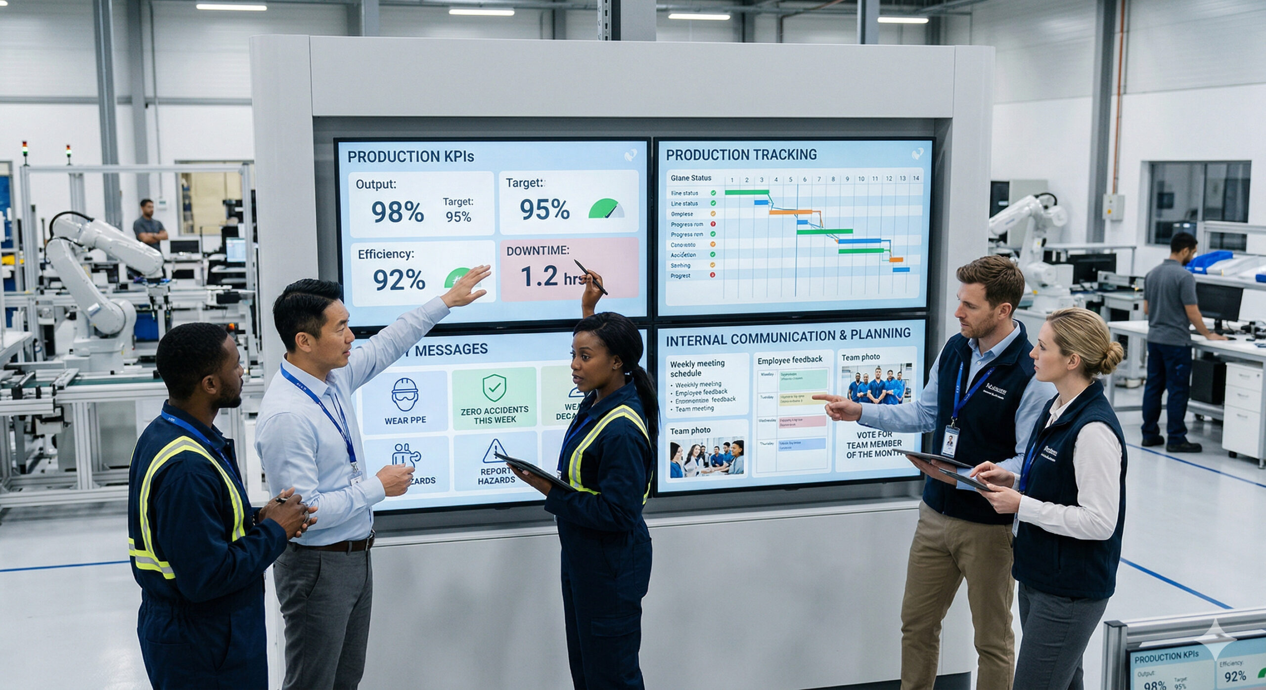 Management visuel industrie - affichage KPI